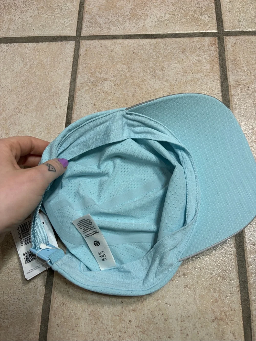 NWT Lululemon Fast & Free Running Hat *Woven Air (Foam Cloud) Size L/XL